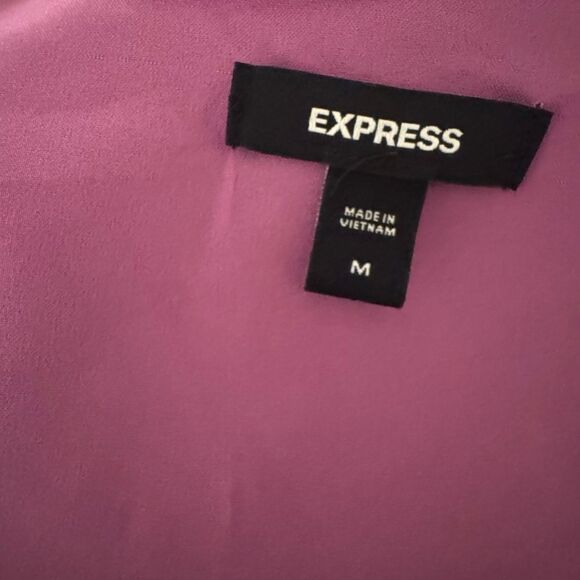 Express Square Neck Flutter Sleeve Peplum Babydoll Top Size M - Picture 8 of 12